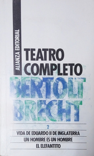 Teatro Completo Bertolt Brecht Tomo 2