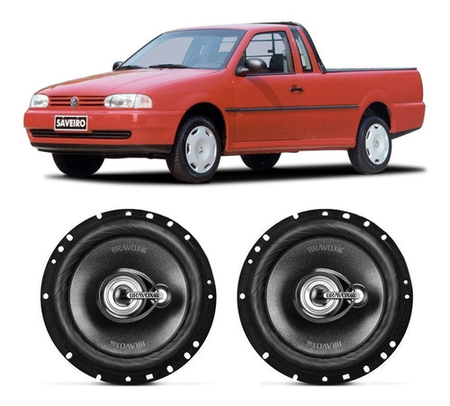 Kit Alto Falante Vw Saveiro G2 1998 A 2000 Bravox 120w Rms