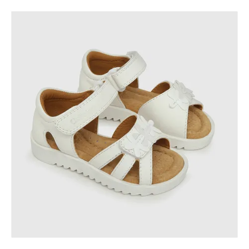 Sandalia De Niña Dos Velcros Blanco (21 A 27)