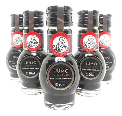 Pack X6 Humo Liquido San Giorgio 70 Cc Condimento Ahumado