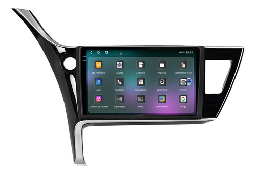 Multimidia Corolla 18/19 9p Octacore Carplay 256gb Tpros 360