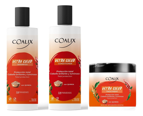 Coalix Shampoo + Acondicionador + Tratamiento Ultra Color