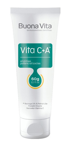 Máscara Enzimática Com Vitamina C + A Buona Vita 60g Antiage