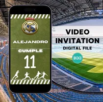 Comprar Invitación Digital Video Del Equipo De Futbol Real Madrid 