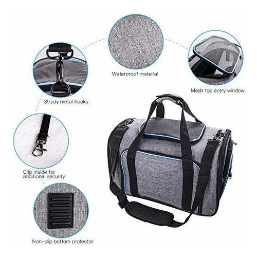 Siivton Cat Carrier Pet Carrier Pet Extensible Aprobado Por