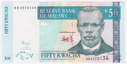 Malawi 2009 Billete De 50 Kwacha Sin Circular