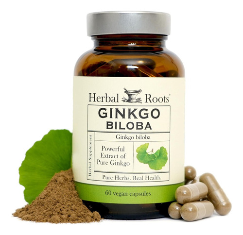 Ginkgo Biloba Herbal Roots 60 Cápsulas Veganas