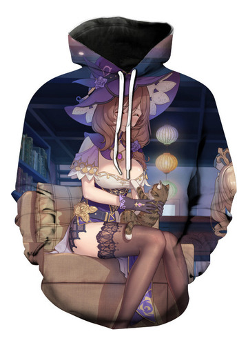 Sudadera Diseño De Personajes De Genshin Impact-para Cosplay