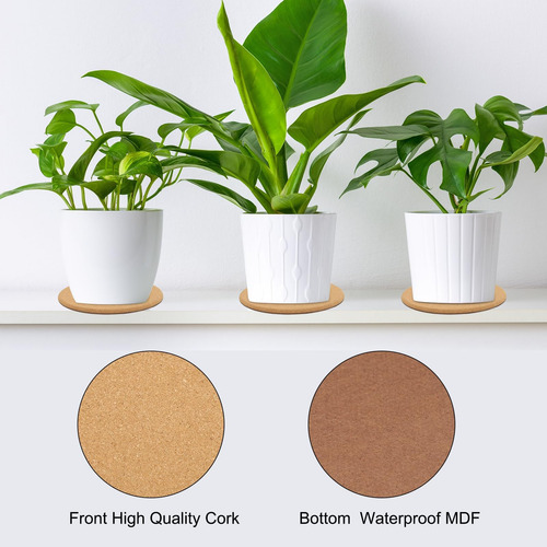 Patikil Posavasos De Corcho Para Plantas De 4 Pulgadas, 6 Pi