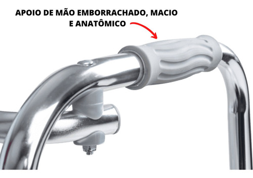 Imagem 6 de 8 de Andador Adulto 3 Barras 3x1 Fixo Articulado E Dobrável 130kg