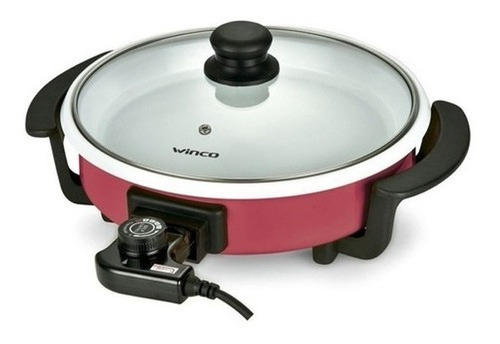 Multicocina Eléctrica Winco W-53 Antiadherente Rojo