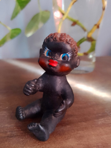 Muñeco Bebé Negrito ,antiguo De Goma