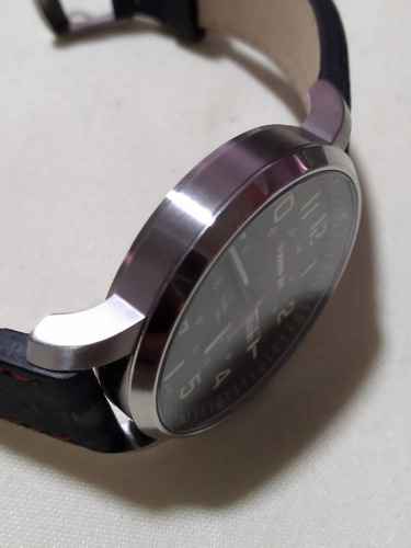 Reloj Wenger Attitude 011541101 Wenger Correa Negro Bisel Plateado Fondo Negro