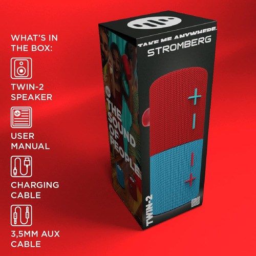 Stromberg-mini Altavoz Bluetooth De Twin 2-in-1 Portable, De