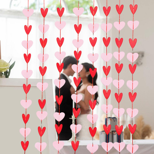 Guirnalda De Valentín Con Corazón De Fieltro 80 Piezas
