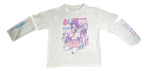 Polera Anime Neón Manga Removible E-girl Tiktok Baile Tallam