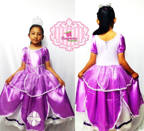 Disfraz Vestido Princesita Sofia Para Niña Hallowen Envio Gr