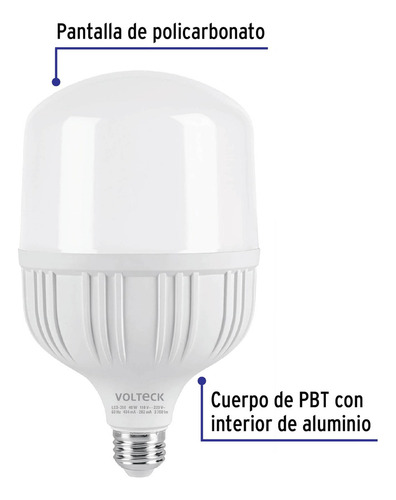 Lámpara Led Alta Potencia E26 40 W Luz Día 46227