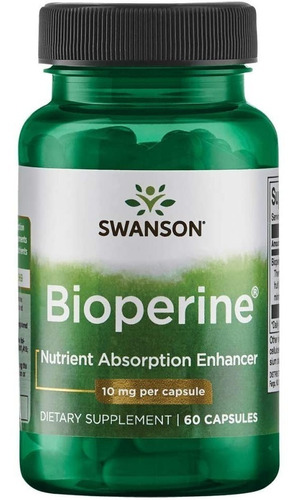 Bioperine 10 Mg Swanson 60 Capsulas