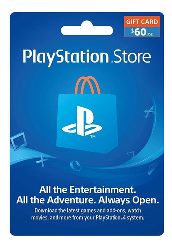 Imagen 3 de 9 de Tarjeta Psn Gift Card 60 Usd Dolares Argentina Ent Inmediata