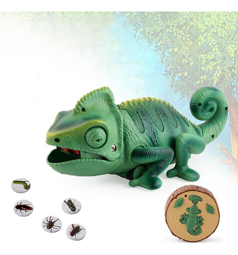 Rc Chameleon Turn Rc Animal Toys Retreat Light Up Preying