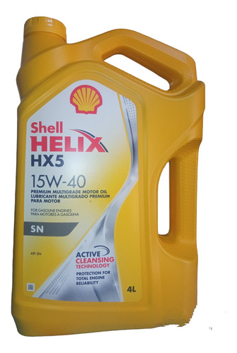 Aceite De Motor Shell 15/40 Mineral En Garrafa De 4 Litros 