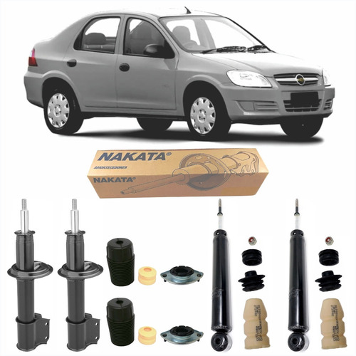Kit 4 Amortecedor Prisma 2007 2008 2009 2010 Nakata + Kit