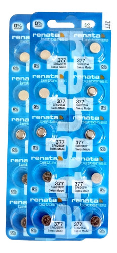 Baterias Pilhas 377/sr626sw Relogio Original Renata Lr66 20u