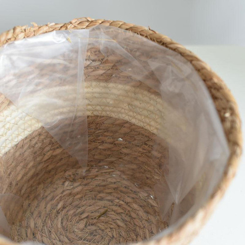 Qmx 2 Cesta De Macetas De Seagrass Tejida Con Estilo Para