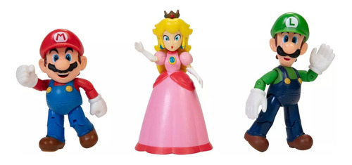 Figuras Set Diorama Super Mario Bros X3 Mario Luigi Y Peach