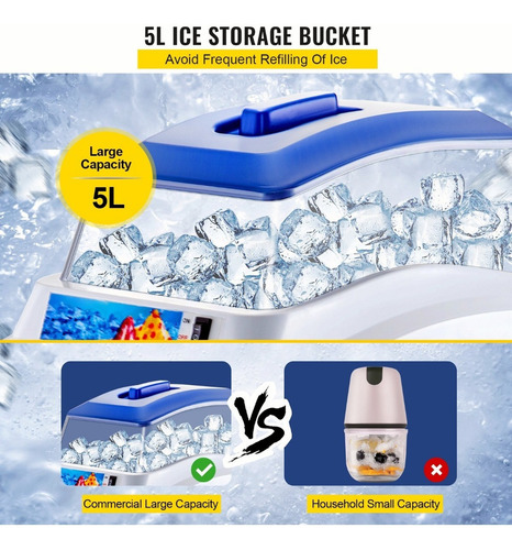 Vevor Trituradora De Hielo Eléctrica Automática 300w Color Azul