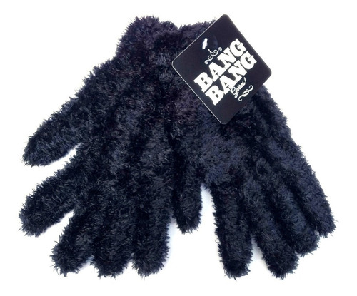 Imagen 8 de 10 de Guantes Mujer Lana Pelo De Mono Invierno Talle Unico Negros
