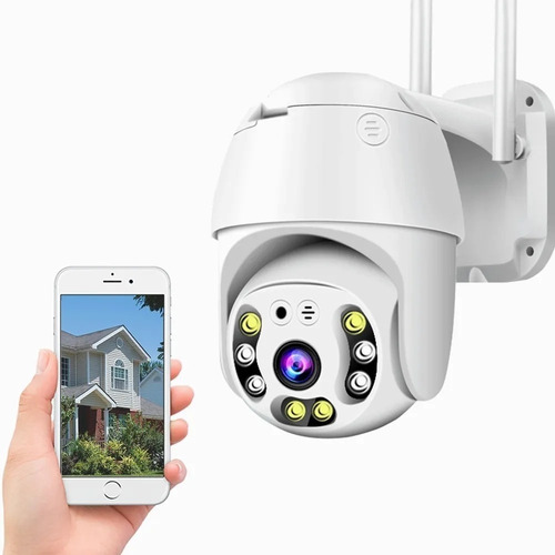 Cámara Ptz De Seguridad Wifi Hd1080p Alarma Camara Exterior