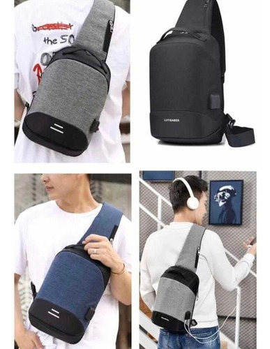 . Pechera Con Usb Mochila Cruzada Ajustable Antirrobo Moda