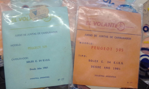 Juego Juntas Carburador Solex C.34 Peugeot 505 Desde 1981