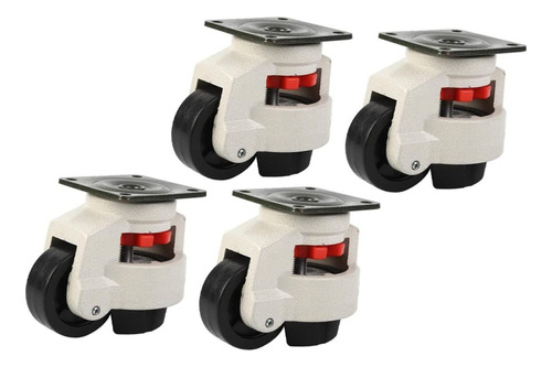 4pcs500kg Gd-60f Level Adjustment Wheel Casters Flat Support