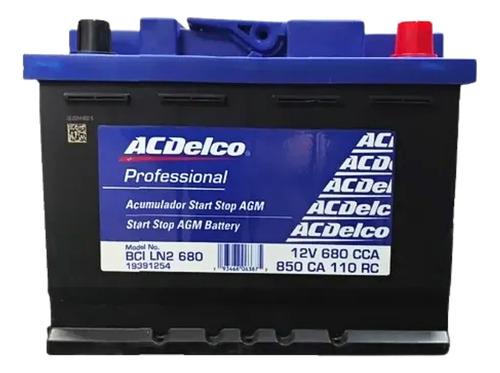 Batería Acumulador Acdelco Agm Vw Gol 1.6l 2017