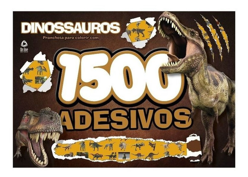 Livro Com 1500 Adesivos Dinossauros Infantil 20 Páginas