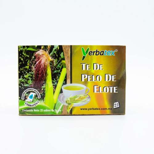 Té De Hierba Pelo De Elote Caja Con 25 Bolsitas De 1g