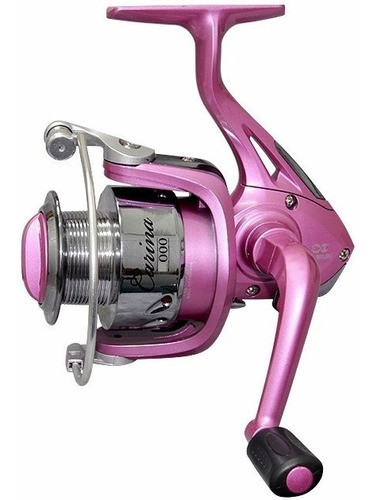 Molinete Pesca Maruri Carina 4000 - 3 Rolamentos - Cor Rosa