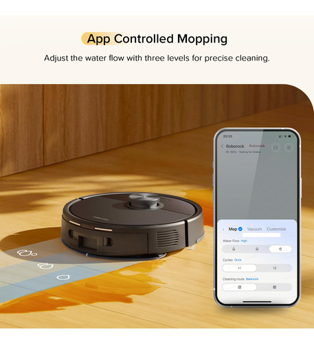 Robot Vacuum And Mop Combo Roborock Q7 M5 10,000pa Black
