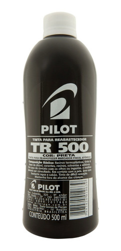 Imagem 1 de 1 de Tinta Pilot Para Reabastecer Pincel Atômico 500ml Preto