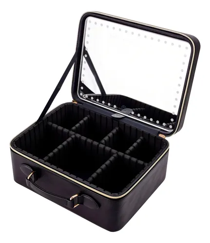 Estuche de maquillaje con LED Your Imaginarium en color negro