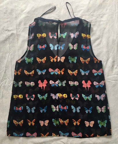 Remera De Gasa Para Mujer Zara Talle M