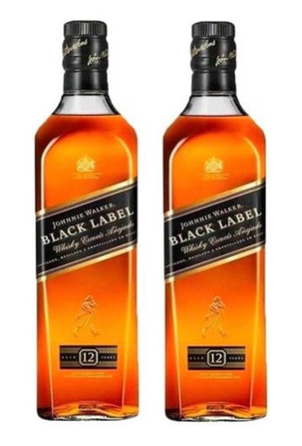 Pack X2 Johnnie Walker Black Label X1 Litro - Whisky Escocia