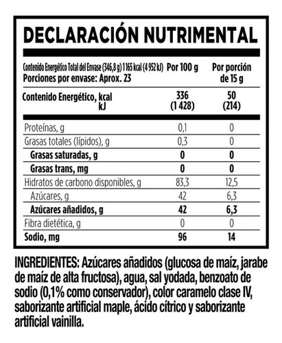 Jarabe De Maíz Karo Sabor Maple 255 Ml