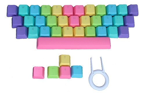 Tecla Mecánica Rainbow Keycaps Pbt Chic