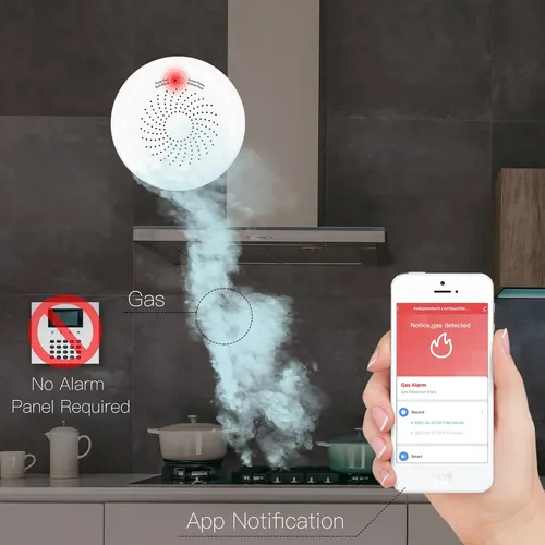 Sensor Detector Gas Natural Y Glp Wifi Notificaciones Smart