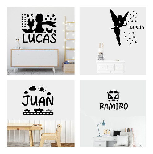 Vinilos Decorativos De Pared Personalizado Niños Cuarto