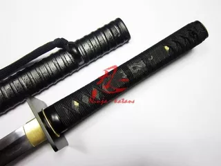 Espada Ninjato Afiada Katana Ninja Com Fio Aço Damasco Real